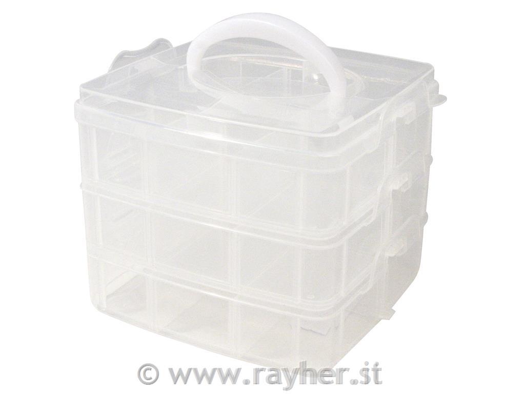 Sorting box with handle, 15,5x15,5x12,9