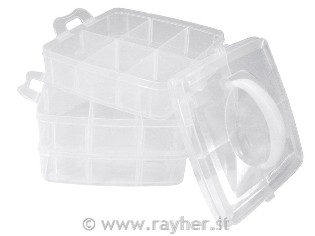 Sorting box with handle, 15,5x15,5x12,9