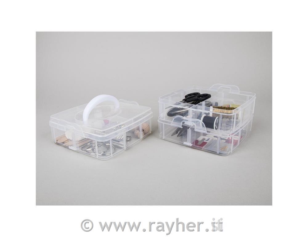 Sorting box with handle, 15,5x15,5x12,9