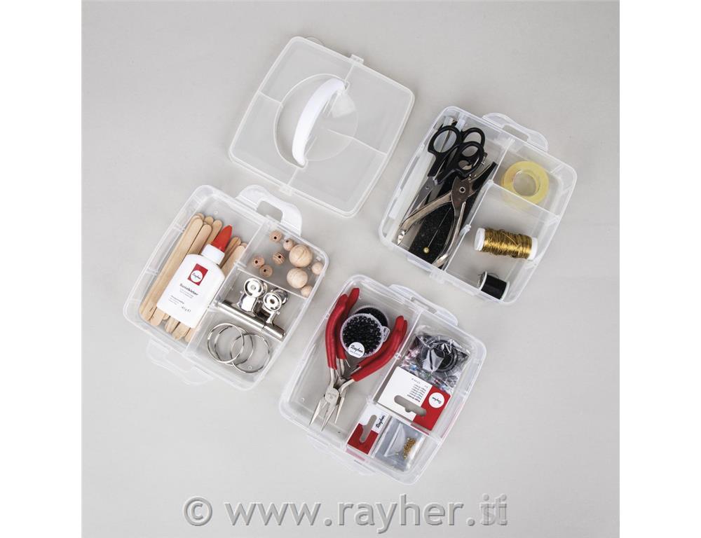 Sorting box with handle, 15,5x15,5x12,9