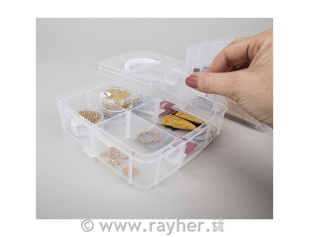 Sorting box with handle, 15,5x15,5x12,9