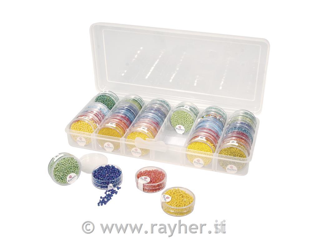 Box per scatoline Rocailles26,7x12,2x4,7cm, ca. 36 scat.