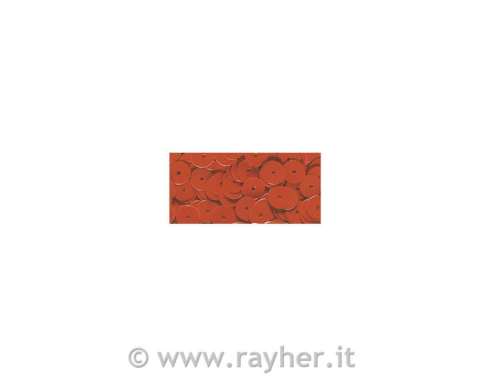 Paillette, 6 mm, concavescatola 6g, lavabiliarancio