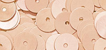 Sequins, 6 mm, arced, skin coloured, box