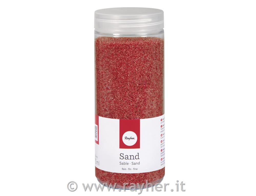 Sand, fine, fiery red, 0,1-0,3 mm, box 8