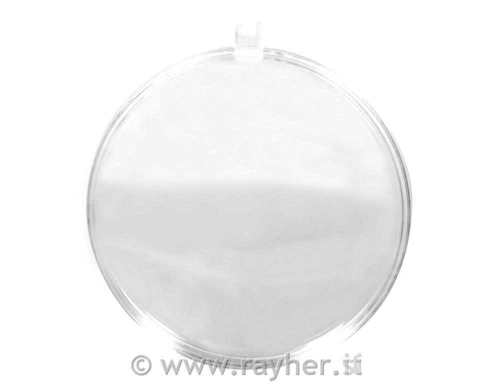 Medaglione plastica 2pz., 80mm ocristallo