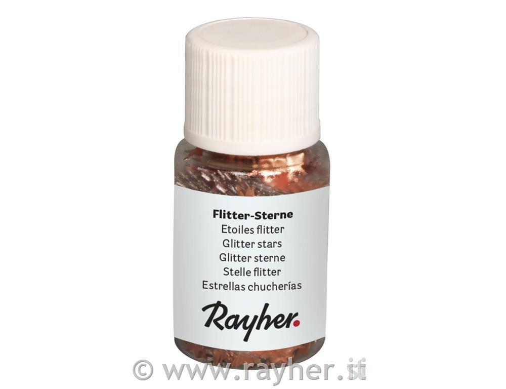 Stelle flitter, 3mm oPET, flaconcino 10mlrame brillante