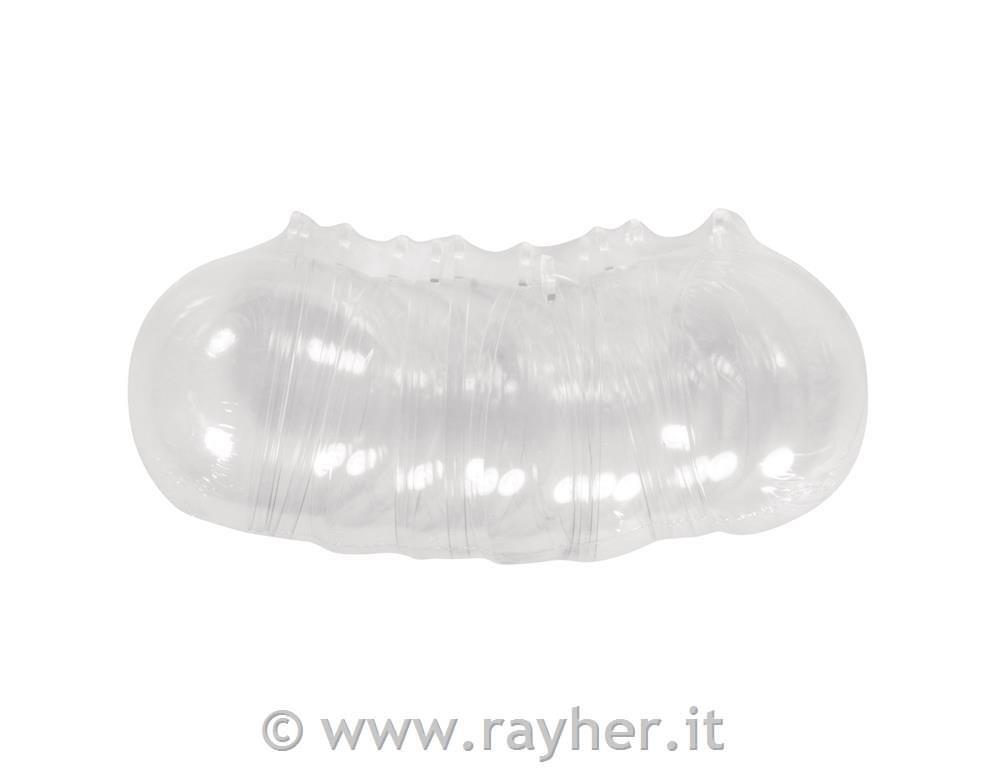 Plastic ball, two-parts, 6cm o, crystal,