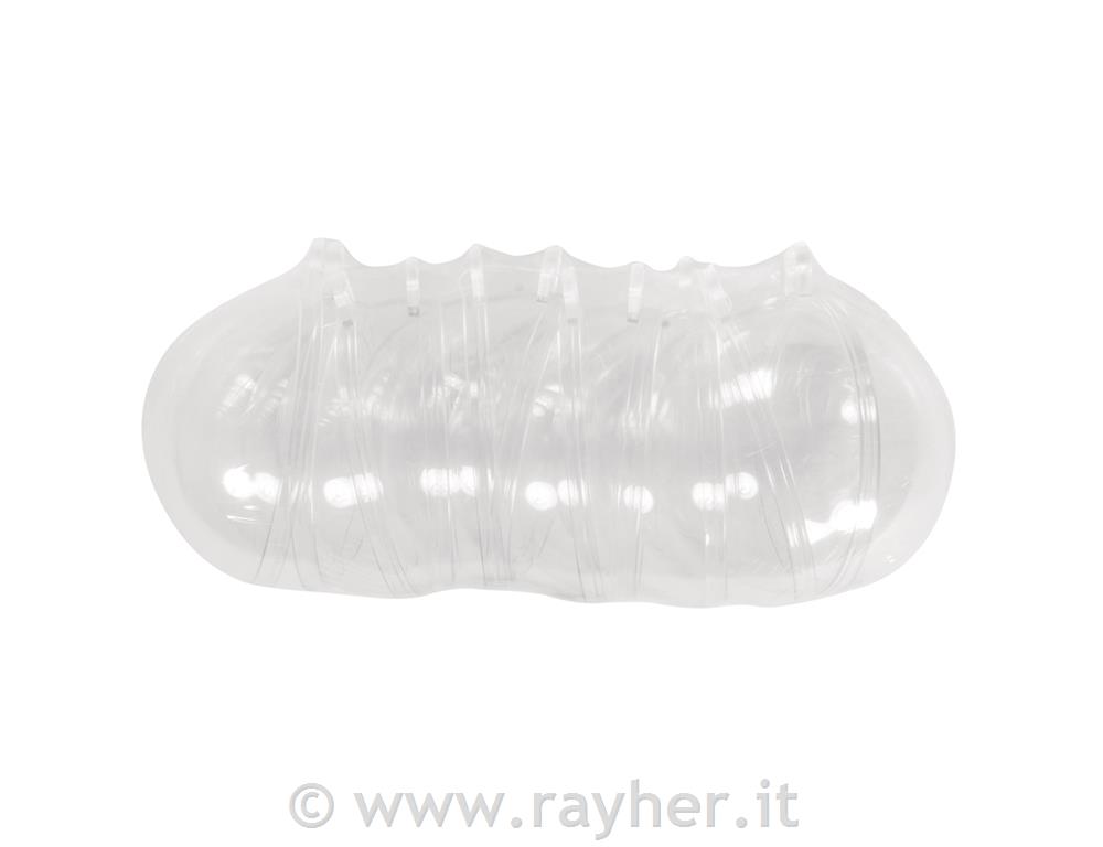 Plastic ball, two-parts, 5cm o, crystal,
