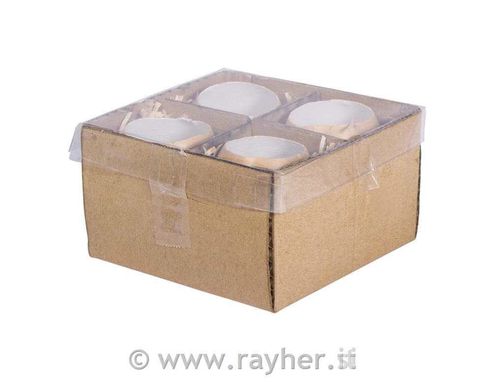 Uova di plastica, natur, set 4