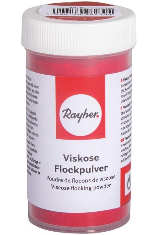 Polvere a fiocchi in viscosa, rosso ciliegia, con applicazione per spargere, sca