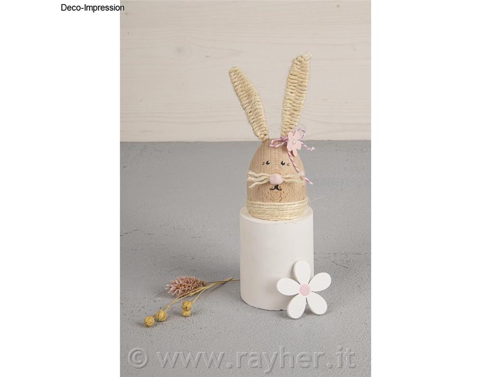 Wooden egg set, 6x4cm, in egg crate, box6pcs