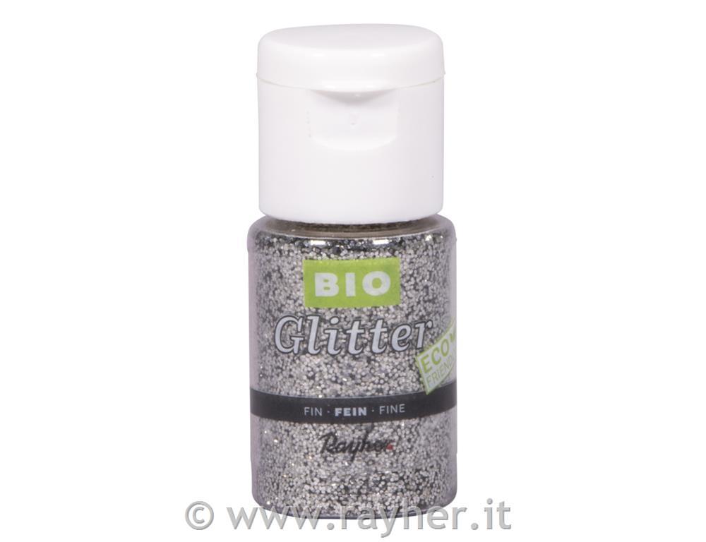 Bio-Glitter Ecologico, fine, brilliant silver