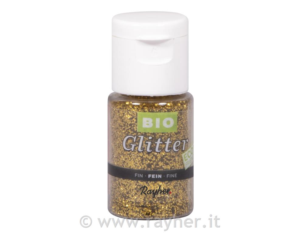 Bio-Glitter Ecologico, fine, brilliant gold