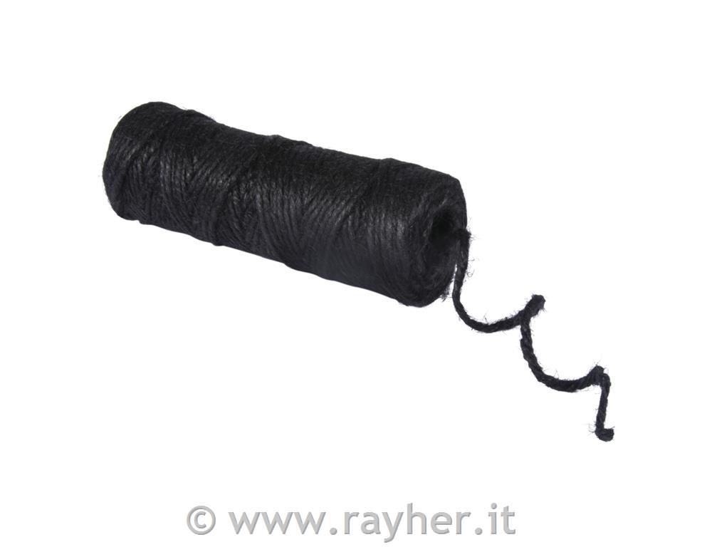 Vrvica iz jute, 4-slojna, 3,5mm, črna, 50m
