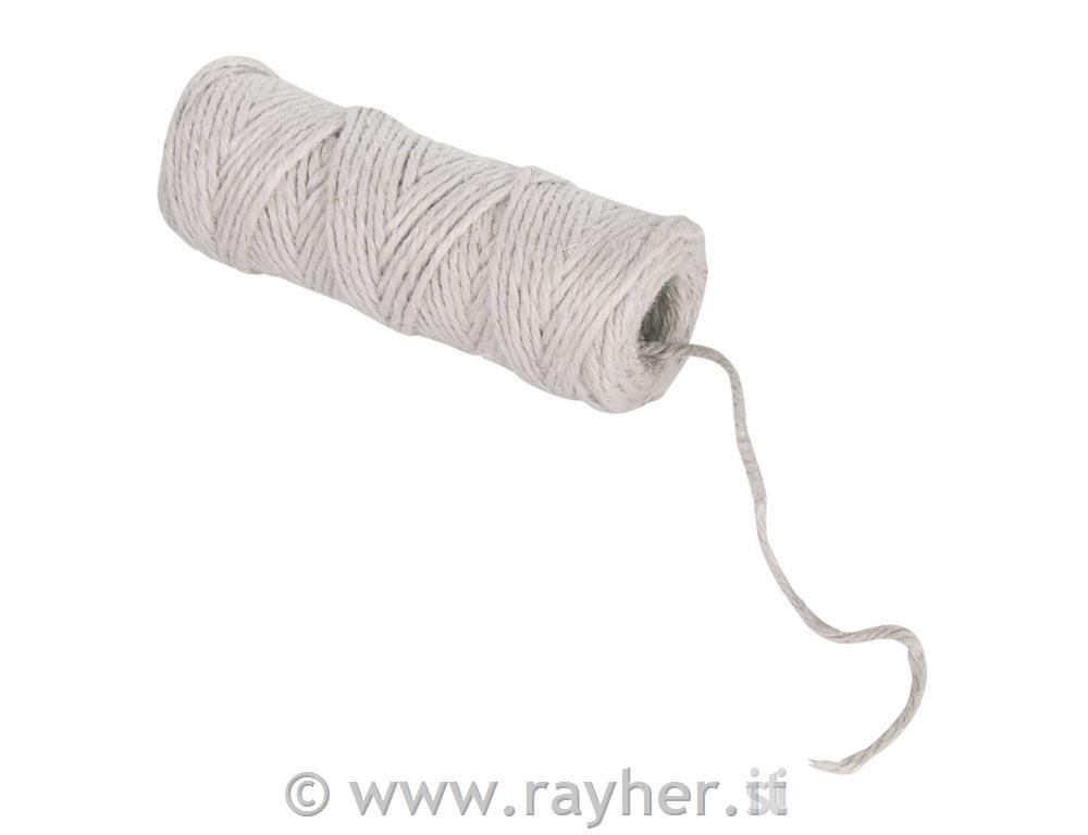 Vrv iz jute, 4-slojna, 3,5 mm o, bela, navoj 50 m