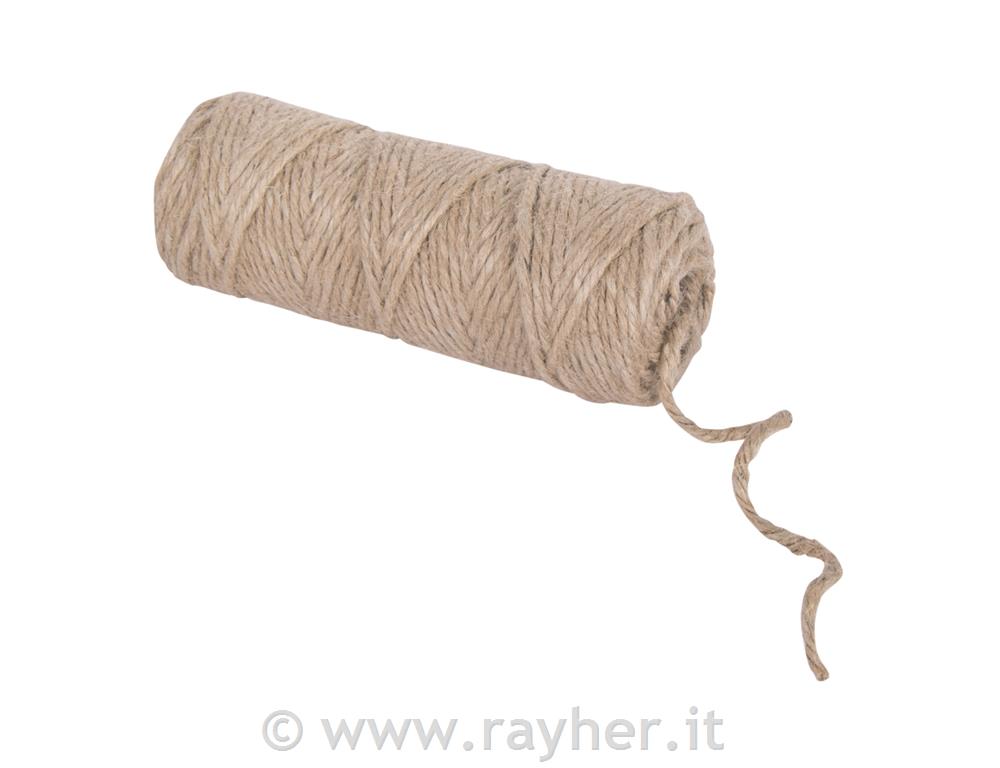 Vrv iz jute, 4-slojna, 3,5 mm o, naravna, navoj 50 m