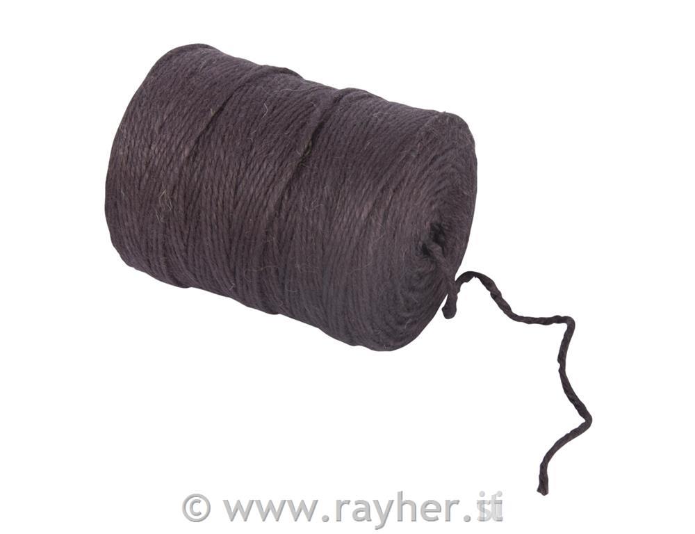 Thread of jute, 4-fold, 3,5 mm o, dark b