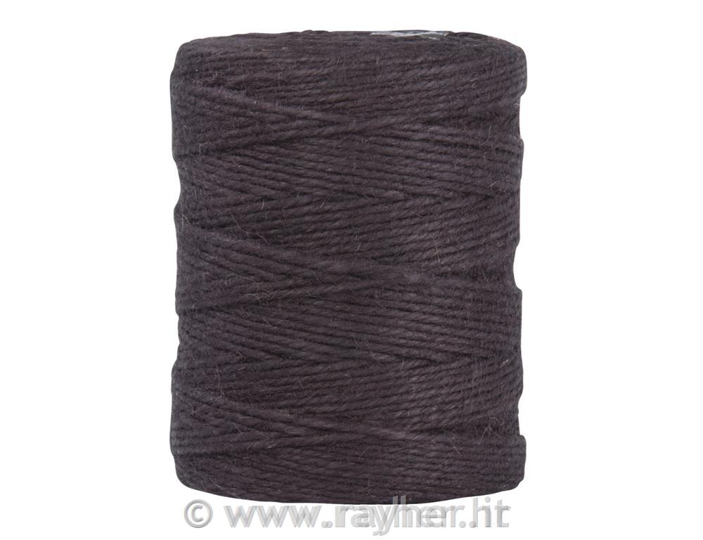 Thread of jute, 4-fold, 3,5 mm o, dark b