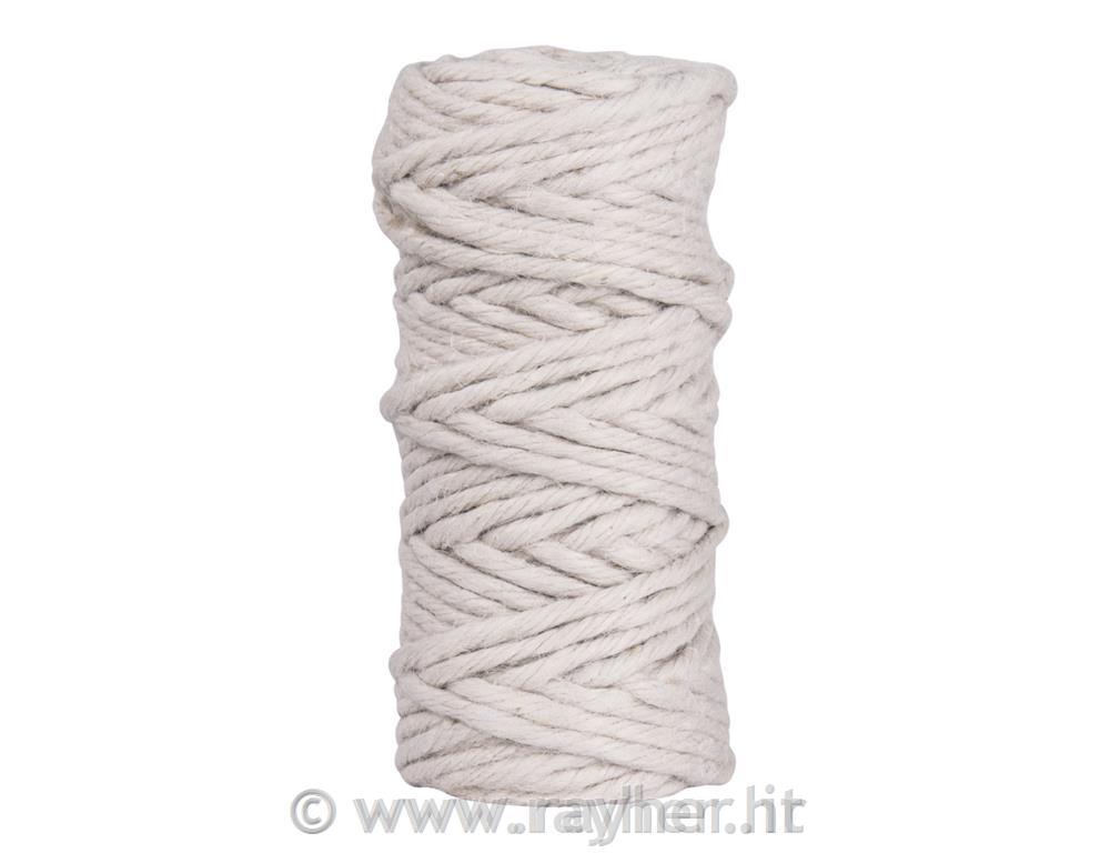 Cordone juta, 6-x, 6mm o,rocchetto 35mbianco