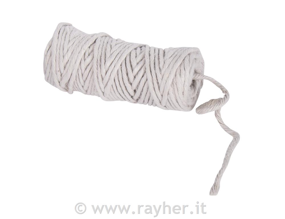 Thread of jute, 6-fold, 6 mm o, white,