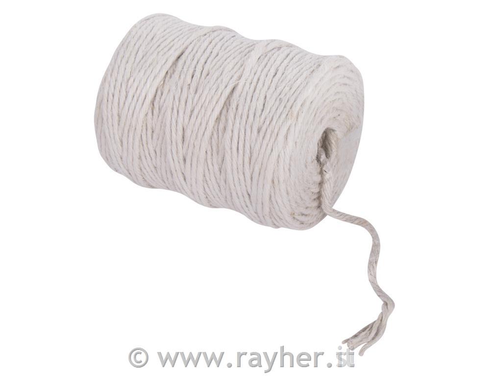 Vrv iz jute, 6-slojna, 3,5 mm o, bela, navoj 120 m