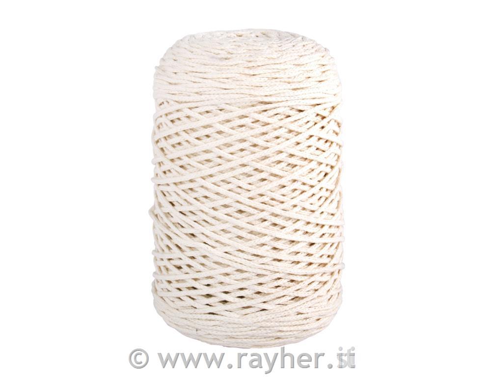 Braidy Recycling Yarn, braided, 2mm o(250g ball of yarn), clew 250mivory