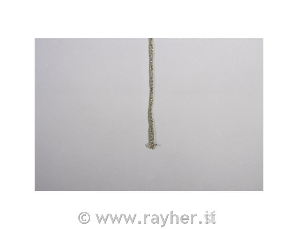 Braidy Recycling yarn w.gold thread 2 mm, red, braided, approx.240m, 250g