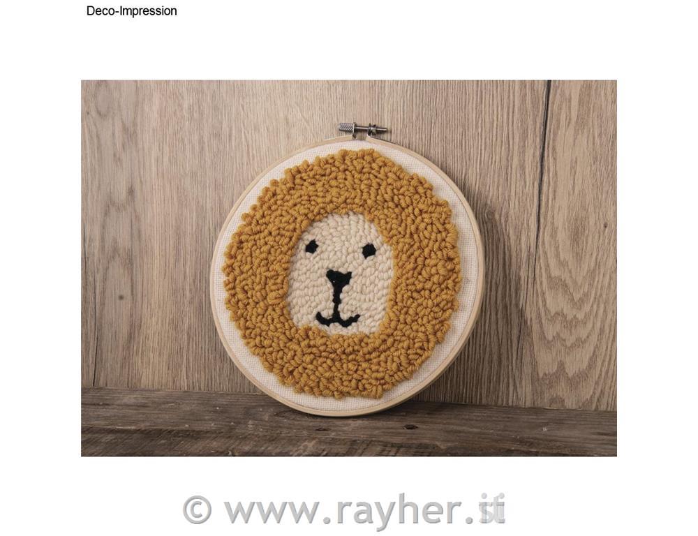 Set cornice ricamo bambu, Leone