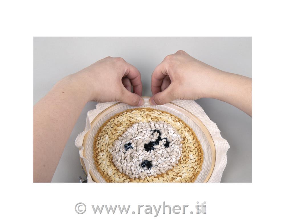 Set cornice ricamo bambu, Leone