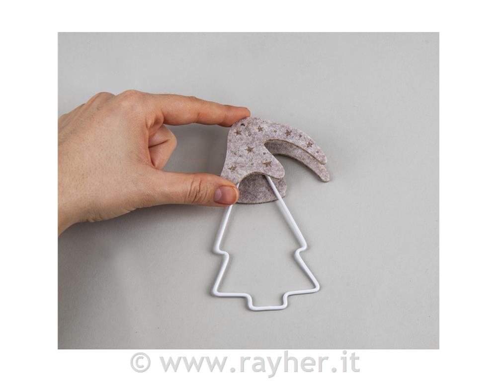 Gnomi su albero metallico, ciondoli,set 3