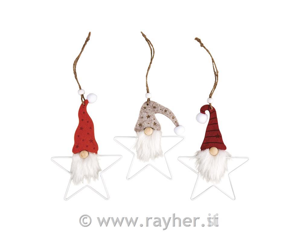 Palčki na kovin.zvezdi, obeski, set 3