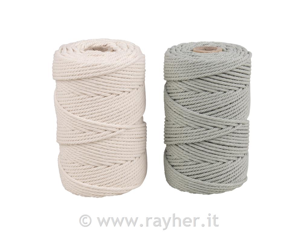Macrame yarn, set 2x 70 m, 2,2 mm