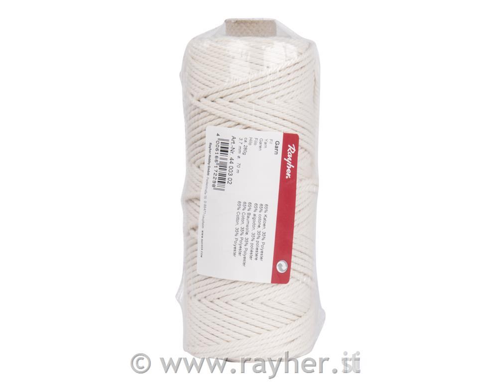 Filo, 3,7mm o, bianco, ca. 280g, spoletta 70m