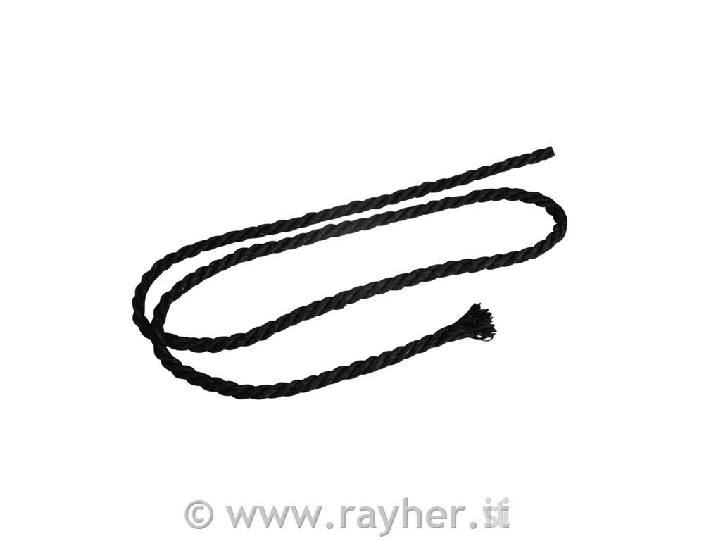 Yarn, 3.7mm o, black, ca. 500g, Spool 141m