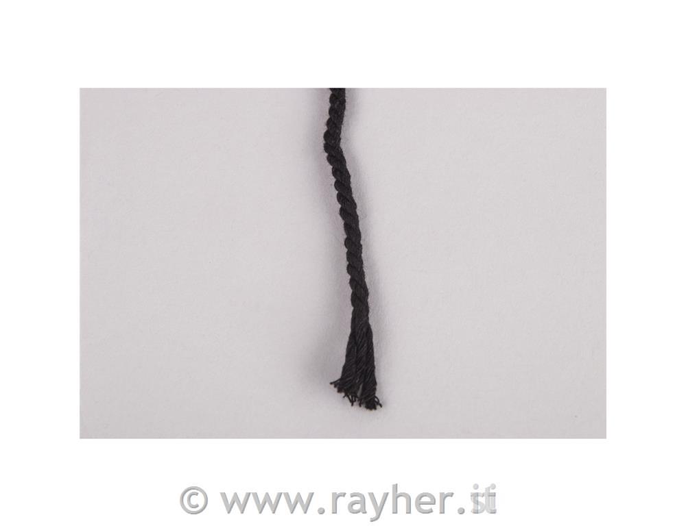 Yarn, 3.7mm o, black, ca. 500g, Spool 141m