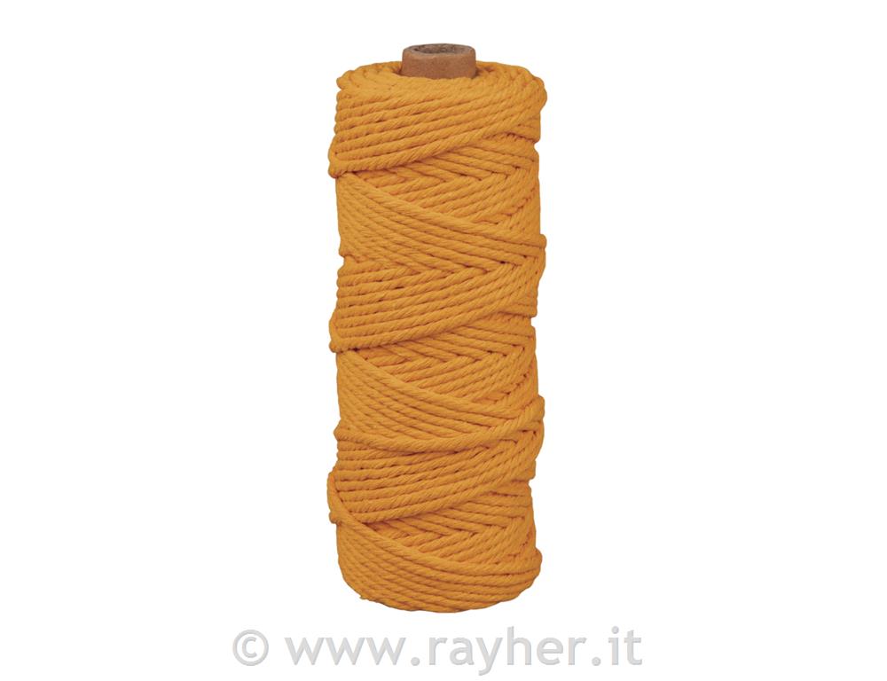 Macrame yarn, yellow. 3 mm, 70 m