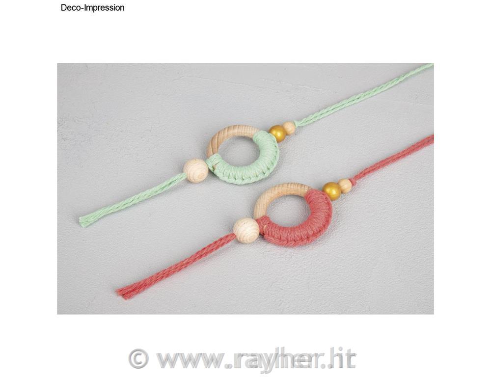 Corda per macrame, rosso, 3 mm, 70 m