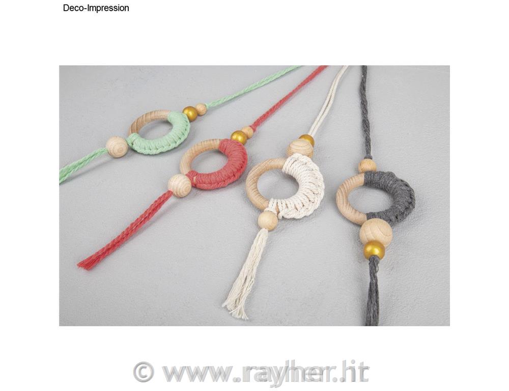 Corda per macrame, rosso, 3 mm, 70 m