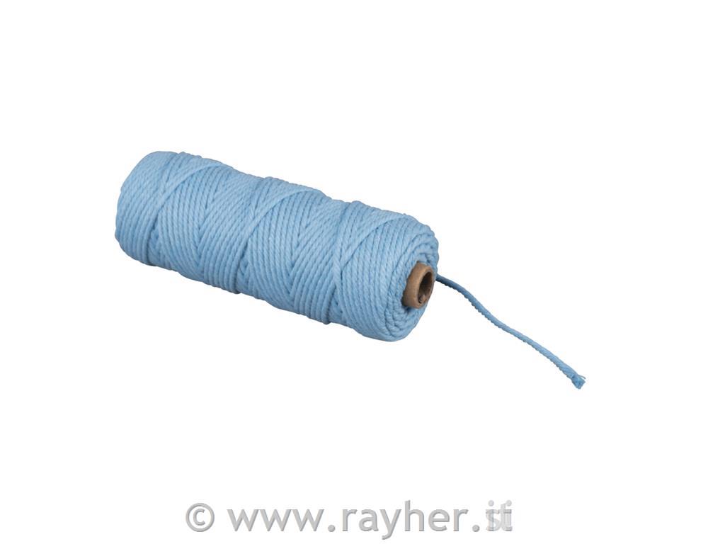 Vrvica makrame, nebesno modra, 3 mm, 70 m
