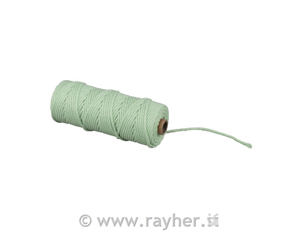 Macrame yarn, mint green, 3 mm, 70 m