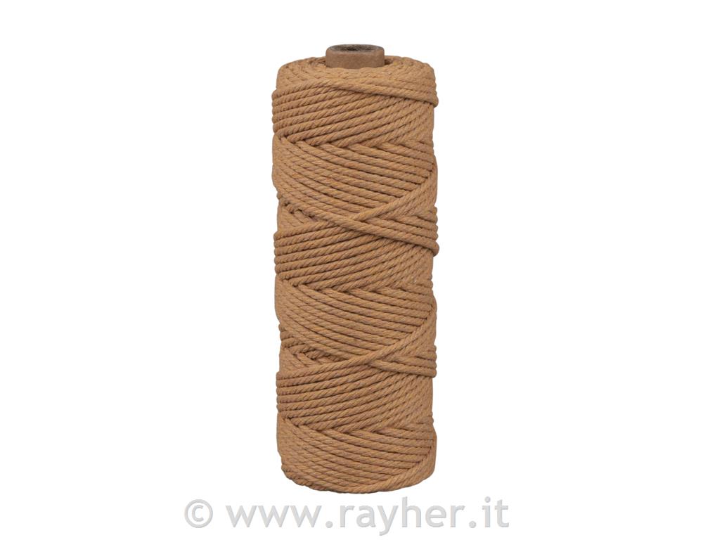 Corda per macrame, nocciola, 3mm, 70m