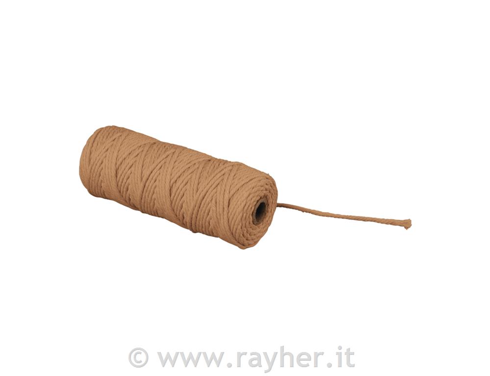 Corda per macrame, nocciola, 3mm, 70m