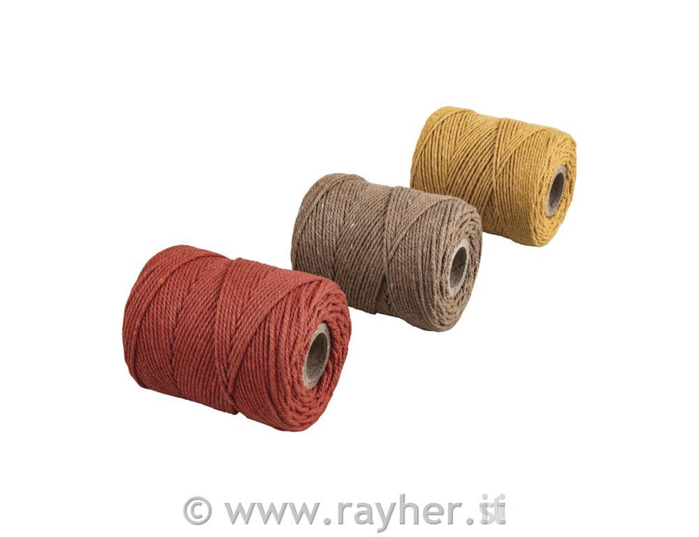 Vrvice za makrame, terakota, 1mm, 3x65m