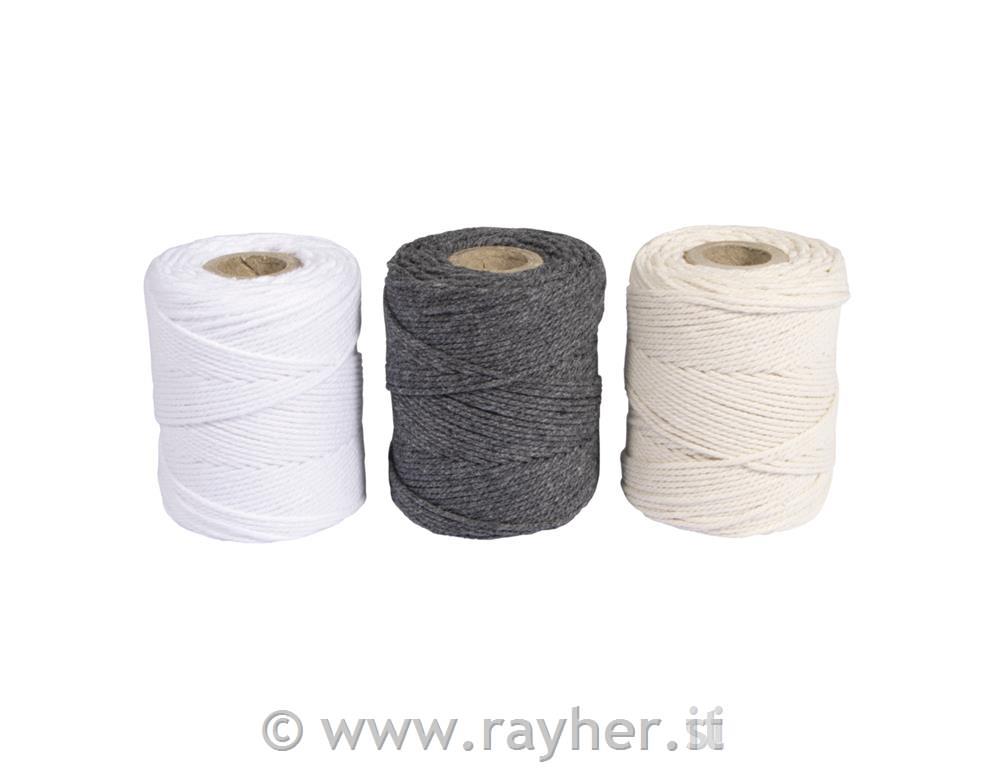 Vrvice za makrame, peščene, 1mm, 3x65m