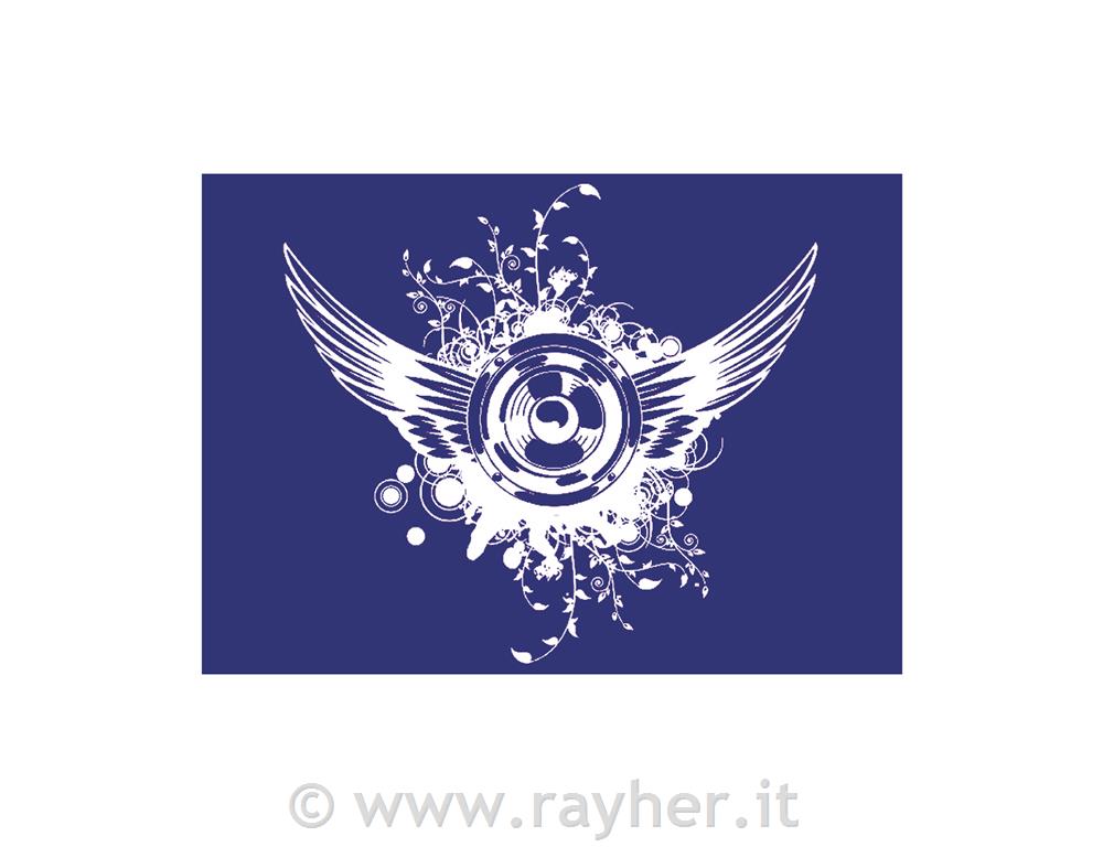 mascherina: Heavy WingsDIN A4, 1 mascherina + racla in busta