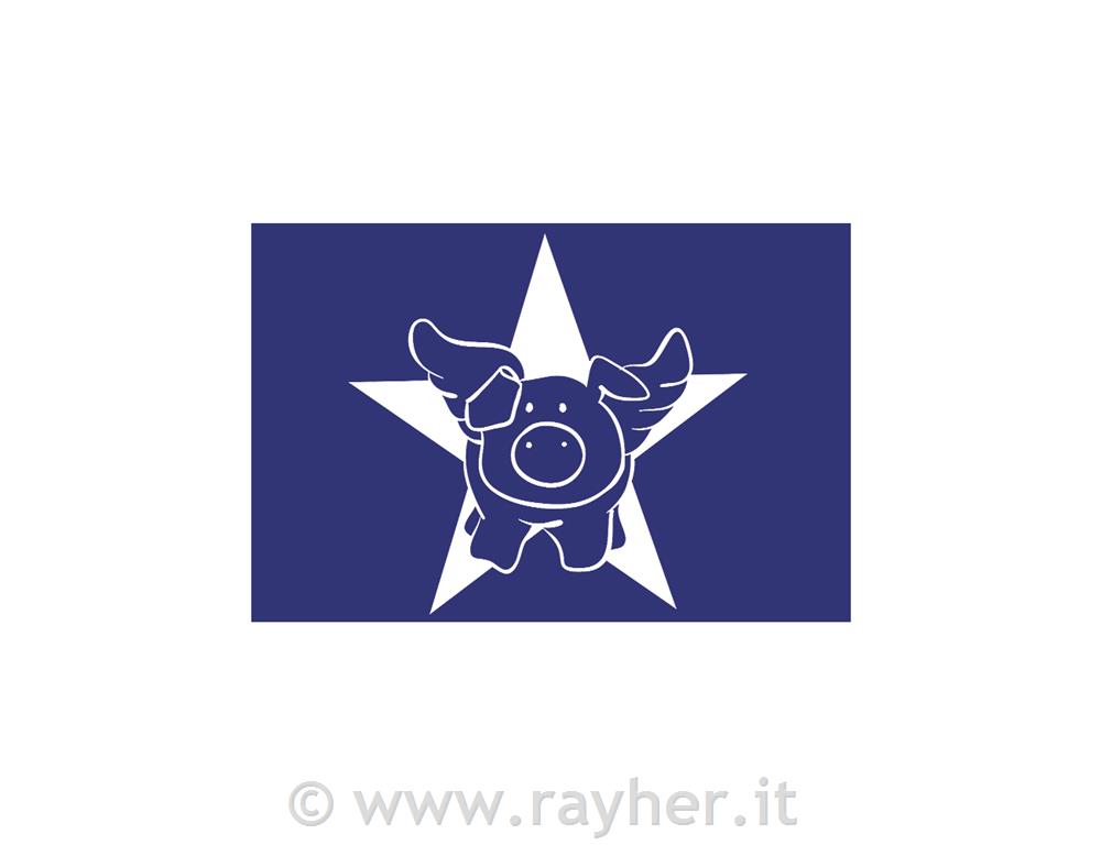 Stencil: Star-Pig, DIN A5, 1 stencil + c