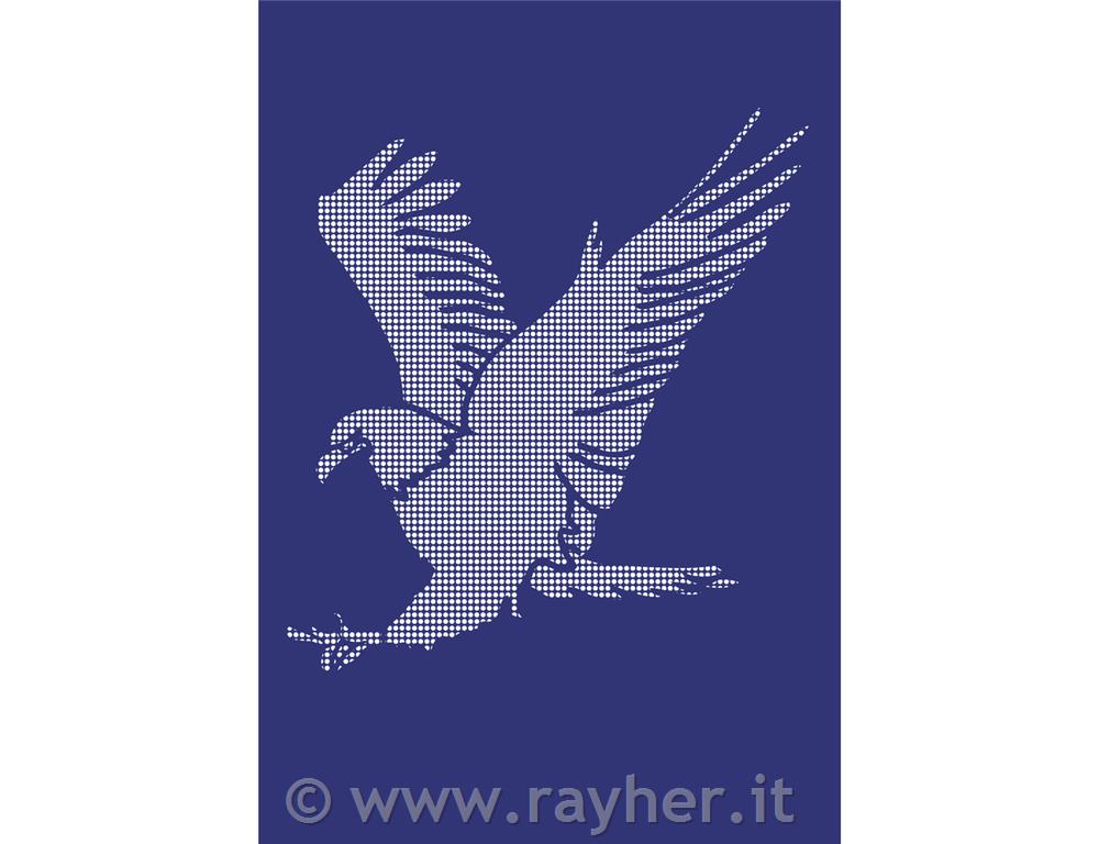Stencil: eagle with a screen across, DIN