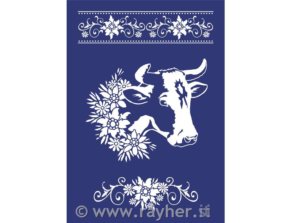 Šablona, krava, A4