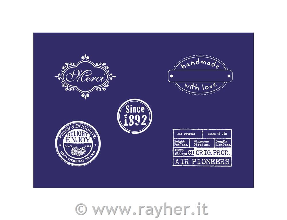 Stencil Labels, DIN A5,1 stencil + 1 coa